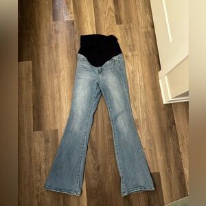 Pinkblush Light Blue Maternity Flare Jeans